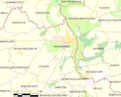 Map commune FR insee code 45191